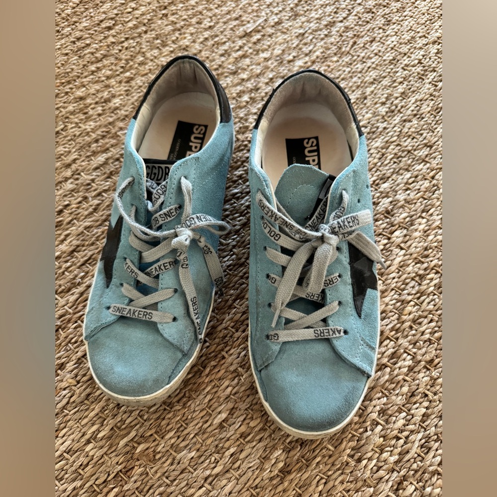 Golden Goose Sneakers Blue Suede Size 8